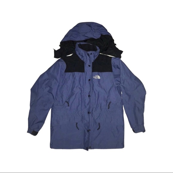 VTG The North Face Gore-Tex BLUE Mountain Guide Jacket Women M RARE - Picture 1 of 7